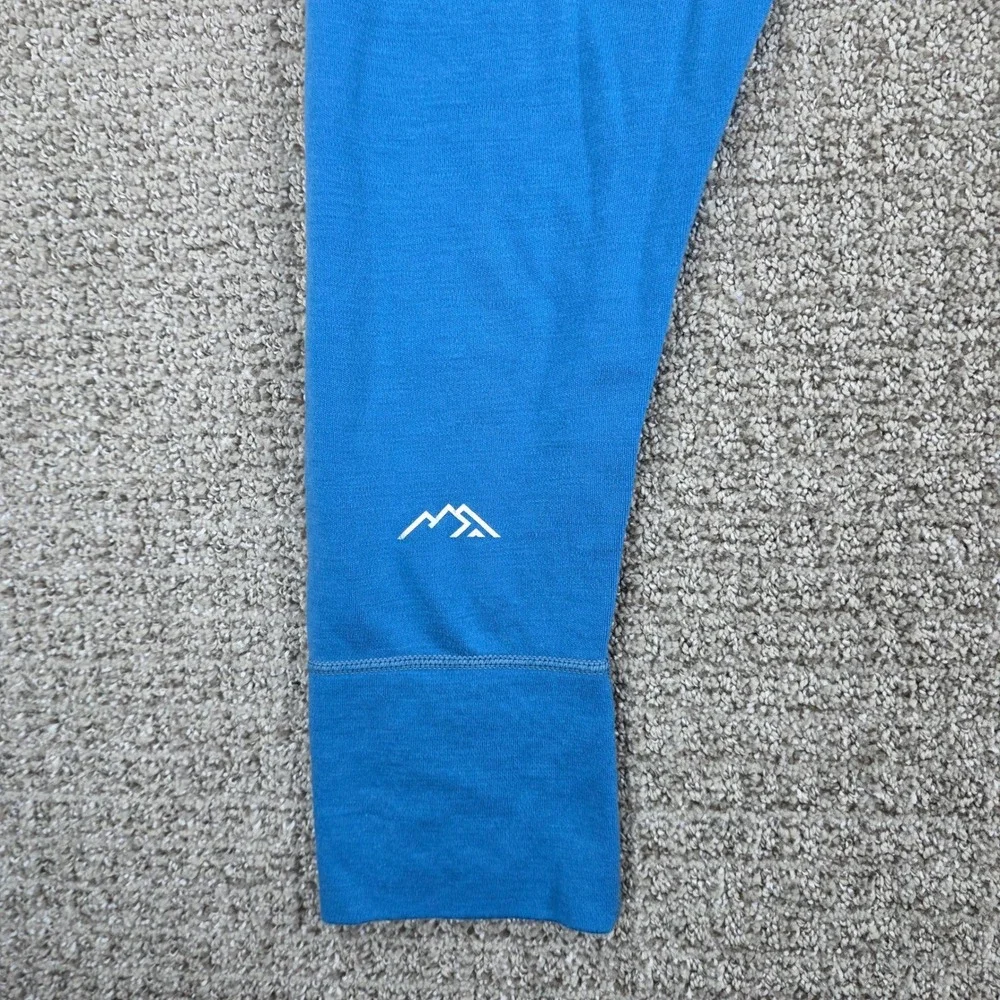 Merino Tech Mens 100% Superfine Merino Wool 320 Base Layer Leggings Blue Large